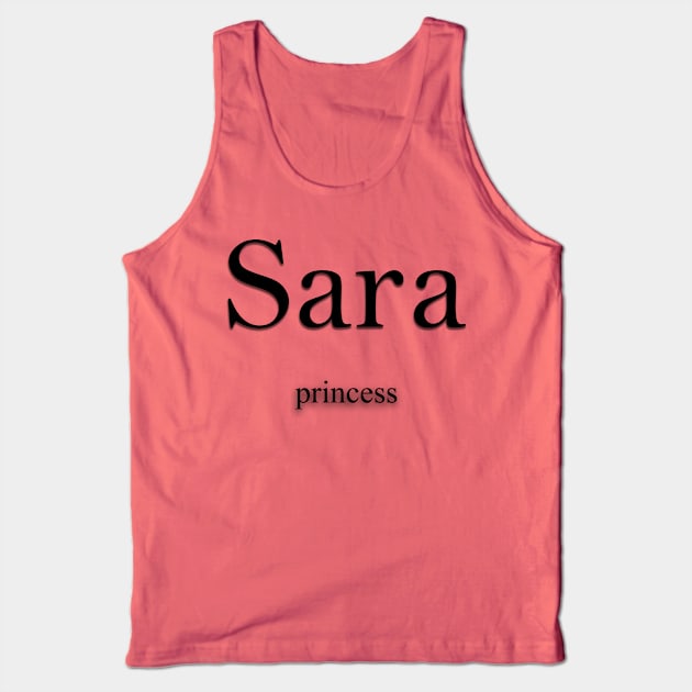 Sara Name meaning Tank Top by Demonic cute cat